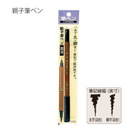 【5個・10個・15個セット】三菱鉛筆 親子筆ペン PFK-302N 両用 太字 細字 墨液インク ナイロン繊維 PET樹…