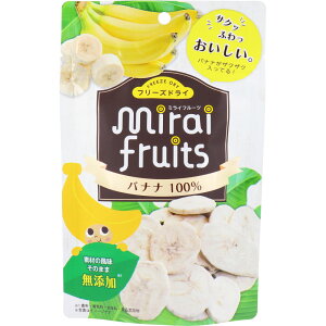 ドライフルーツ ミライフルーツ バナナ 12g フリーズドライ 果実100% 無添加 砂糖不使用 油不使用 保存料不使用 乳児用規格適用食品 子供安心おやつ フルーツスナック 食物繊維 栄養そのま