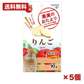 【5個セット】マルカン 果実のおたより りんご 10g 小動物用おやつ フリーズドライ ポリフェノール 無添加 砂糖不使用 うさぎ ハムスター モルモット コミュニケーションおやつ まとめ買い 業務用 ペット日用品 消耗品 常備用 備品