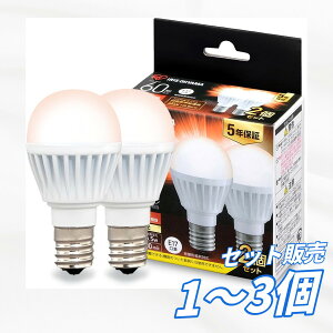 �y1�E2�E3�Z�b�g�z�A�C���X�I�[���} LED�d�� E17���� �d���F 60W�` 2�p�b�N 760lm �L�z�� LDA7L-G-E17-6T62P