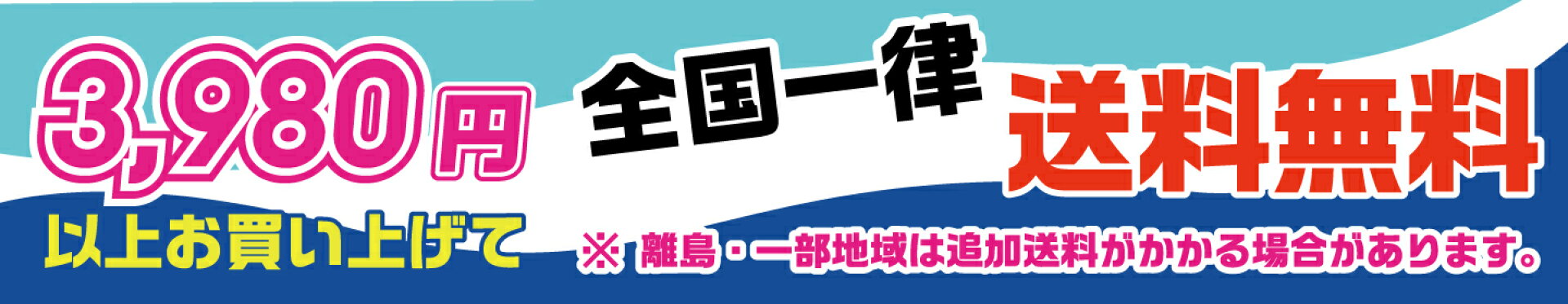 3980円以上は全国一律送料無料