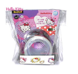 セール中 【Hello Kittyグッズ】スコッチテープ(あっとテープ）ハローキティ　ATM36-KT01 サンリオデザイン メンディングテープ 幅36mm キティちゃん柄 テープ/書き込めるテープ 吹き出しデザイン 透けて 目立たなくなるテープ/日本限定【3cmメール便不可】