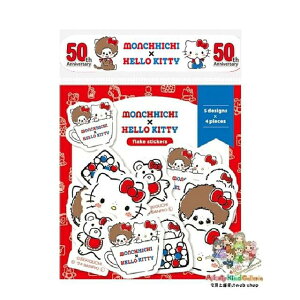 y Monchhichi × Hello Kitty z `b` × n[LeB a t[NV[ QSA249 X^_[h A 5 × e 4 Flake Seal Xbg 񂿂 LeB oq cCY  L