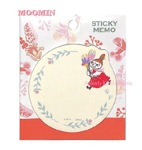 【MOOMINグッズ】ムーミン M/M ダイカット付箋 リトルミイ BM040-55 MOOMIN STICKY MEMO 30枚入り ★リトルミイ スティッキーメモ 丸型ダイカットタイプ/ムーミングッズ/タックメモ/お花柄/フラワー