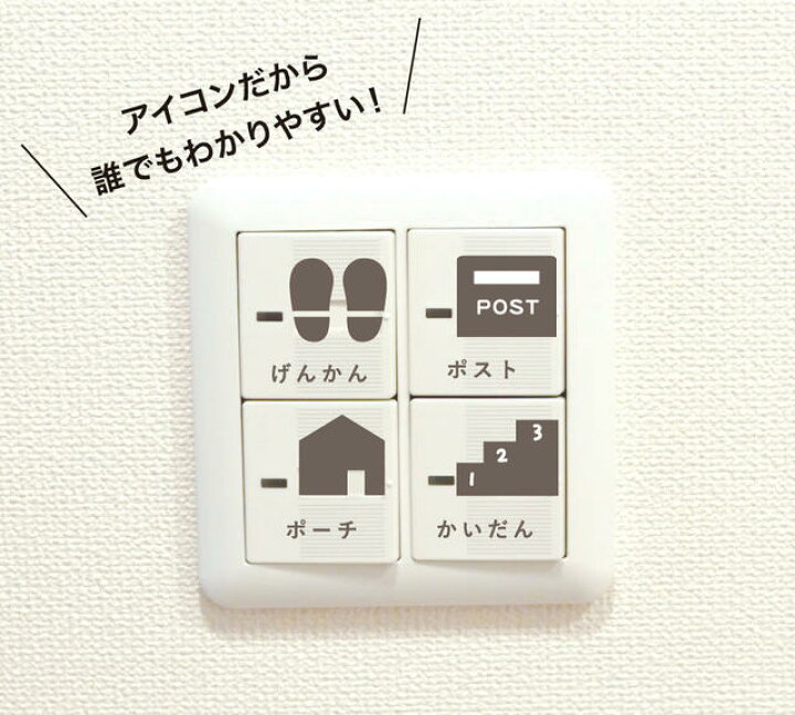 楽天市場 Ourhomeグッズ Ohm スイッチシール 玄関用 貼って剥がせるシールアイコン シールタイトルシールポーチ階段電気ライトろうか 整理収納アドバイザーemiさんグッズ アイデア商品教育グッズ 一人でできる お子様自立応援グッズ 3cmメール便ok Aplenty