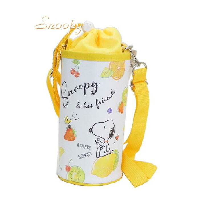 楽天市場 Snoopyグッズ スヌーピーペットボトルケース No フルーツ柄 イエロー 500ml対応 保冷保温アルミシート付き スヌーピー柄のペットボトルホルダーショルダーベルト付き水分補給熱中症対策海山peanuts 3cmメール便不可 Aplenty Kind Galleria