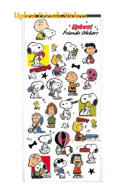 【 SNOOPY グッズ】 Upbeat Friends Stickers スヌーピー フレンズ柄　NO.26871 アップビート フレンズ ステッカー 金の箔押 シール シール 封止め seal 星骨 チャーリーブラウン ウッドストック ピアノ 気球 ジョー 宇宙 飛行士 【3cmメール便OK】