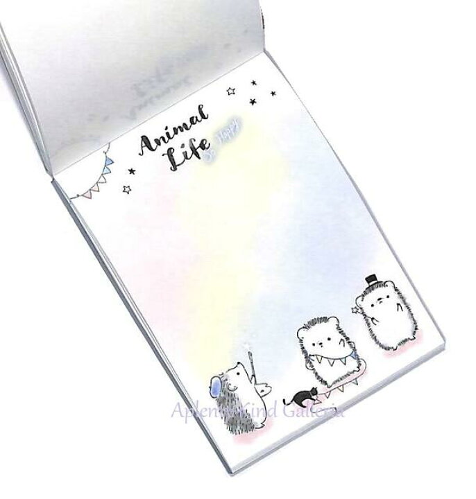 楽天市場 Animalグッズ ミニミニメモ アニマルライフ No ペイント柄 Animal Life So Happy 2柄 各45枚 計90枚入り ハリー 黒猫柄 はりねずみデザイン グラデーションカラー フリーメモ 横罫線 2柄替え メモ帳ペリペリメモ 黒ねこ 3cmメール便ok Aplenty