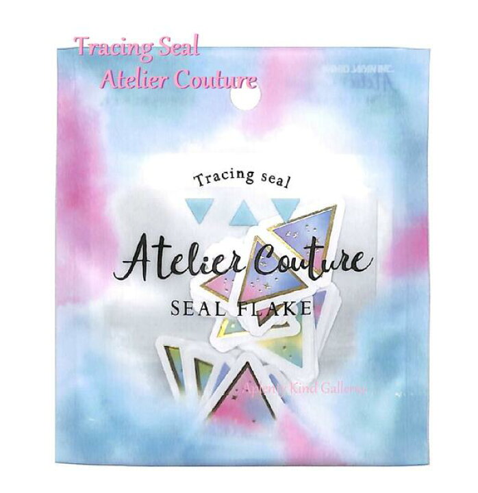 楽天市場 Atelier Couture Seal アトリエクチュール シールフレーク No サンカク トレーシング素材 フレークシール 金の箔押し 8柄入り 三角デザイン 全40枚入 さんかく柄 トライアングルデザイン 三角形 3cmメール便ok Aplenty Kind Galleria