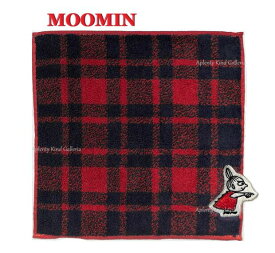 【 MOOMIN グッズ 】 ムーミン タオル ハンカチ NO.217100　LOOK チェック サイズ: 約25×25cm たおる リトルミイ アップリケ付き ミニタオル ふわふわ ガーゼパイル Towel プレゼント みい タータンチェック 汗拭き てふき 通学 通勤【5枚まで 3cmメール便OK】