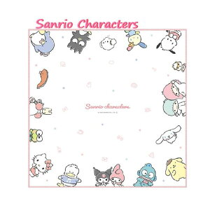 【 Sanrio Characters グッズ 】 サンリオ ランチクロス NO.303479 キャラクターズ MIX サイズ: 約43× 43cm ランチナフキン お弁当包み 給食 ふきん 布巾 テーブルクロス代わり 入園 入学 机 敷き キティ