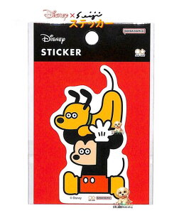 【 Disney × Seiji Matsumoto 】 ディズニー × 松本セイジ ステッカー S8811938 ミッキーマウス A - with Pluto Artist Series セイジ コラボ コレクション シール デコ MSC プルート コラボシール SEAL STICKER 【3cm