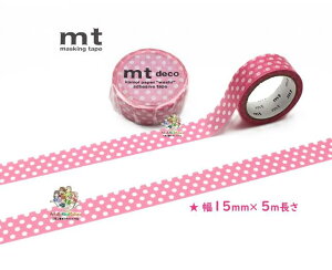 y Kamoi mt deco z JC/ }XLOe[v mt 1p MT01D589 hbg I[sN 15mm × 5m J 15mm }Xe DOT hbg ݂ܖ͗l ʂ悤 ͗l p^[ Happy J[ y3cm[