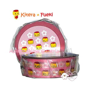 【 Kitera × Fueki 】 キテラ マスキングテープ KMT-FE3 フエキ君 ピンク色 KITERA ORIGINAL コラボ マステ 幅15mm カモ井製 フエキのり 糊 シール テープ 紀寺商事 オリジナル カモイ ますて フエキくん
