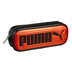 【 PUMA グッズ 】 クツワ/ プーマ ビッグロゴ ペンケース 972PMOR オレンジ系 筆箱 筆入れ 入学準備 プーマグッズ 【3cmメール便不可】