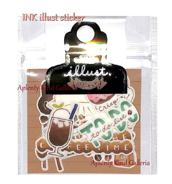 楽天市場 フレークシール インク イラストステッカー No Ink Illust Sticker 10デザイン 全40ピース入り Coffee カフェ柄 デコレーション マステ素材 Cafe柄 フレーム風 コーヒー豆 ドリンクデザイン ライン型 ドーナツ 3cmメール便ok Aplenty