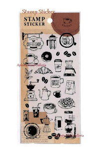 y Cafe V[ z Stamp Sticker X^v XebJ[@NO.80881 R[q[ ̔HV[ v`V[ NbT R[q[ [J[ h[ic  coffe shop R[q[ JbvhN }