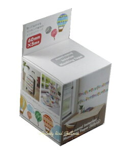 【 Nami nami 】 ナミナミ インテリア 気球 TM00358 マスキングテープ 幅60mm なみなみ 幅広タイプ デラックス サイズ ダイカット 熱気球 ききゅう 風船 デザイン 雲 空 風景 かわいい はば広 BIG 広