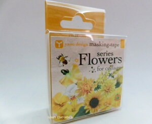 yԕ̃}XezFlower for collage@Yellow/F@YD-MK-039@yano design masking tape t[V[Y/EhgbvfUC}Xeԕ^}XeROUND TOPpy3cm