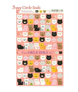 y RYU RYU V[z 3 Way T[NV[ Lbg/ Cats RCSN-18 ~VړV[䎆A88 ˂ fUC V[ ɂ񂱂 lR L 3EFC Circle Seals RYURYU  ^