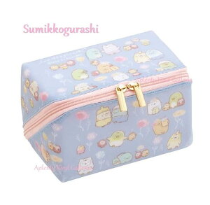 【 Sumikko グッズ 】 すみっコぐらし pacapo.マルチポーチ CA-26201 みんなで ことりっコテーマ すみっこぐらし マルチケース/ 小物入れ コスメポーチ 化粧道具入れ パカッと開きます 収納 持ち
