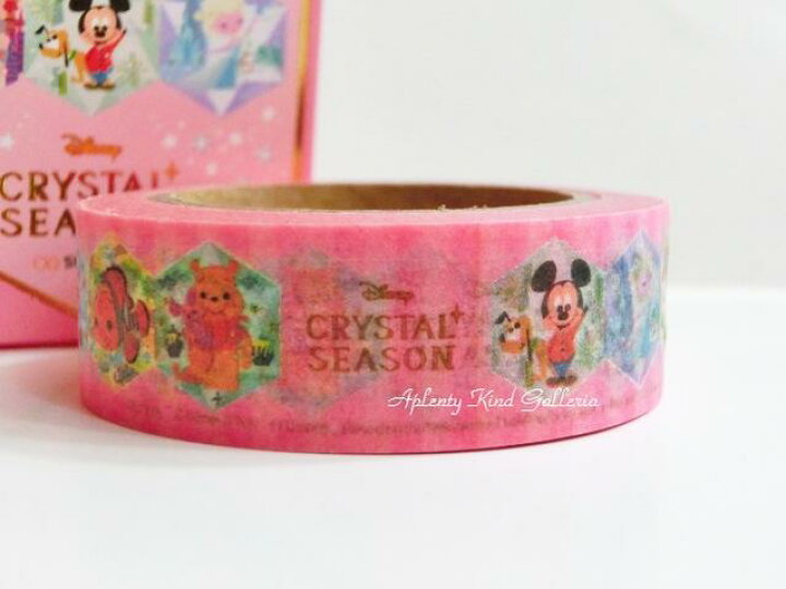 楽天市場 Disneyグッズ ディズニーマスキングテープ Dc Cs Mc C ピンク色 マルチキャラクターコレクション ｓ４８３２５９０ 幅15mmのマステ ミッキーミニーアナ雪オラフマリーニモプーさん Crystal Seasonクリスタルシーズン 英字デザイン 3cmメール便ok