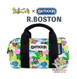 【 TAMAGOTCHI × OUTDOOR 】 たまごっち × アウトドア ロールボストン型 ペンケース S1429280 カラフル タマゴっち コラボ 内生地: グレー系 ミニバッグ ポーチ MINI バッグ型 ロール型 ペンポーチ ミニポーチ 【条件付き 3cmメール便OK】