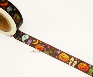[֑ ЕSy Halloween z nEB iCg }XLOe[v HW-8004 × 5Zbg 15mm ރt@Ng[ Hallowe'en Ό fUC }XLO e[v fR nEB[ p