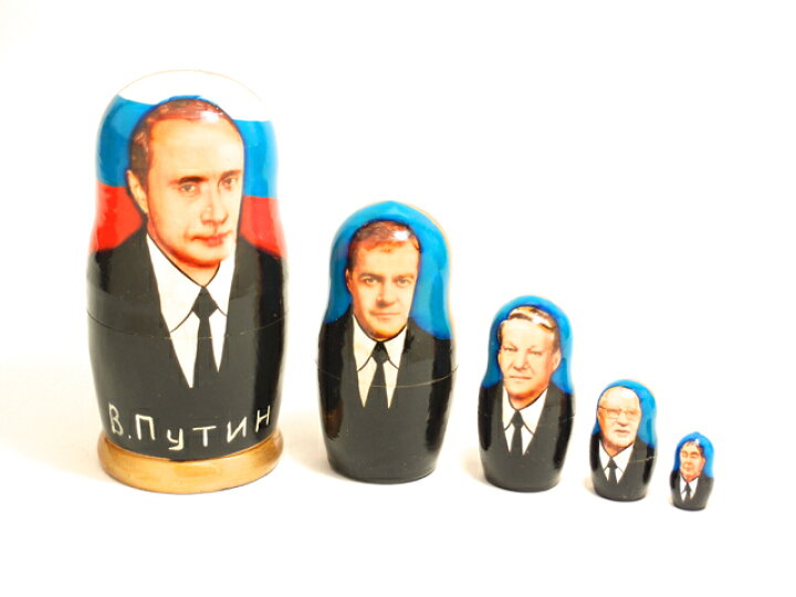 楽天市場】ロシア大統領 マトリョーシカ5個組 ウラジーミル・プーチン  