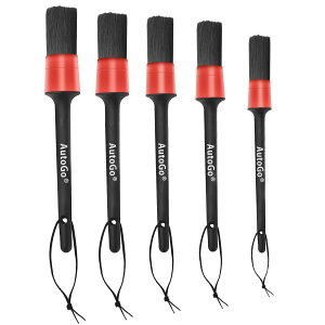 【マラソン限定★5%OFF+P5倍】洗車ブラシ 筆 ディテールブラシ 5本セット 洗車 筆 ストラップ付き柔らかい豚毛素材 隅々までピカピカタイヤホイール エンジンルーム 部分洗い専用 贈り物