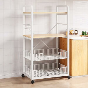 【ポイント5倍中!】キッチンワゴン レンジ台 大型レンジ対応 3段 4段 幅60cm レンジラック キャスター付き スチールワゴン マルチワゴン 大容量 収納棚 収納ワゴン キッチン収納 収納ラック