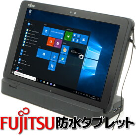 【中古】 ARROWS Tab Q508/SE 富士通 Windows10 防水タブレットPC クレードル タッチペン 本体直接充電用ACアダプター付属 Fujitsu 10.1型 10インチ IPSパネル(1920×1200) WUXGA 4GBメモリ 128GBストレージ 10点マルチタッチ WEBカメラ Wi-Fi Bluetooth マイクロSDカード