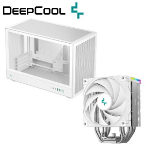 DeepCool �t���X�`�[�����b�V���p�l�� Micro-ATX�P�[�X CH260 WH [R-CH260-WHNGM0-G-1] & �X�e�[�^�X�f�B�X�v���C���� ���CPU�N�[���[ AK500S DIGITAL SE WH [R-AK500S-WHADMN-GJD] �Z�b�g