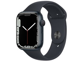 アップル Apple Watch Series 7 GPSモデル 45mm MKN53J/A ミッドナイトスポーツバンド メモリ：32GB MKN53JA OS ランニング 心拍 睡眠 電子マネー 通知