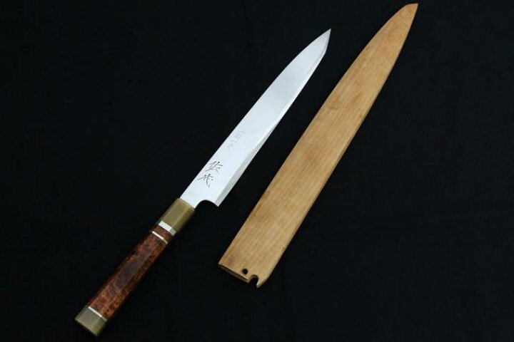 楽天市場】【中古】【美品】 祐成 包丁 切付包丁 九寸 積層鋼 上下水牛 