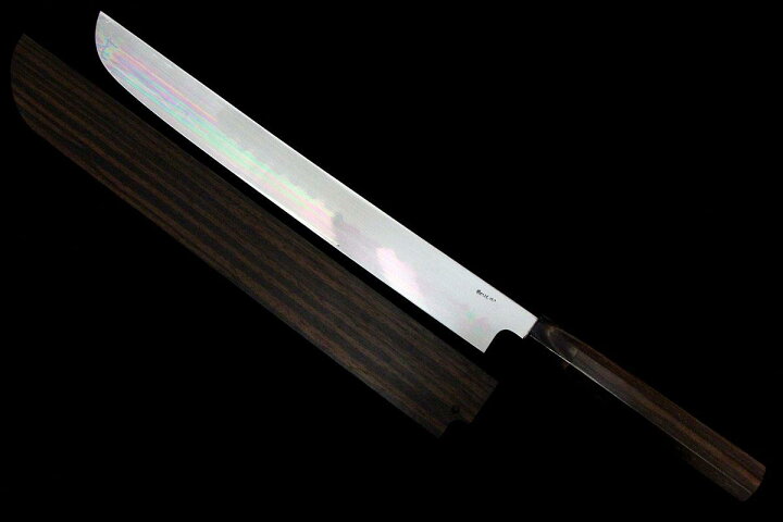 楽天市場】【中古】【未使用品】京極宗久 式包丁 尺三 青本焼 鏡面 黒 