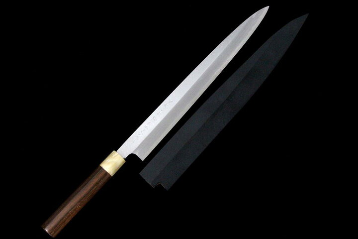 楽天市場】【中古】【未使用品】京極宗久 柳刃包丁 霞 尺一 青鋼 黒塗 