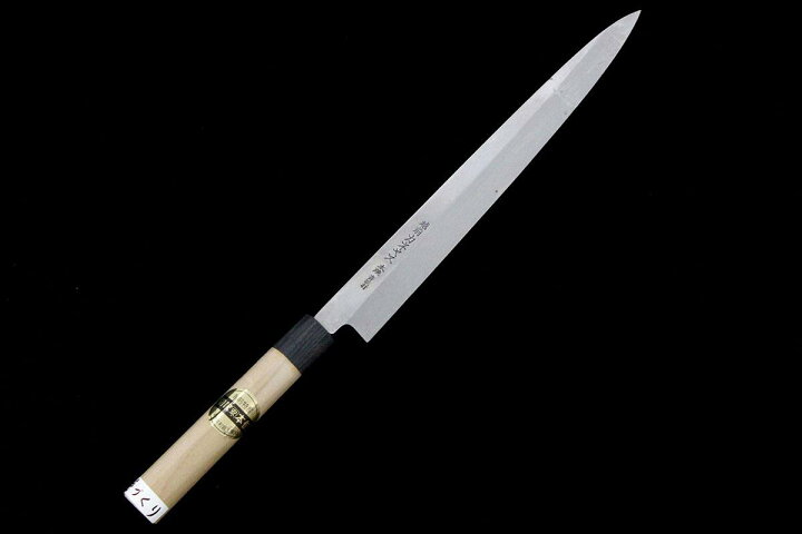 楽天市場】【中古】【美品】越前兼安 柳刃包丁 本焼 尺 青鋼 別打 朴柄 