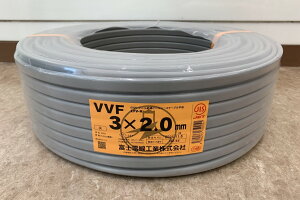 �x�m�d���H�� VVF�P�[�u�� 3×2.0mm 100m 1�� 3�c 3C VVF �d�� �d�� F�P�[�u��