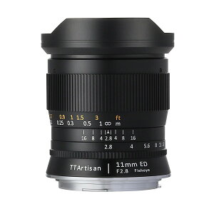 �������w TTArtisan MF 11mm F2.8 FF-Z-BLACK Fisheye �P�œ_�����Y �j�R��Z�p Nikon �������w f/2.8 �t�B�b�V���A�C ���� �t���T�C�Y