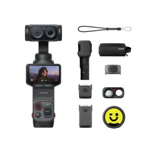 Insta360 Luna Ultra �N���G�C�^�[�L�b�g �R�Y�~�b�N�u���b�N 8K ��ԎB�e HDR ���� �A�N�V�����J���� �]�������Y