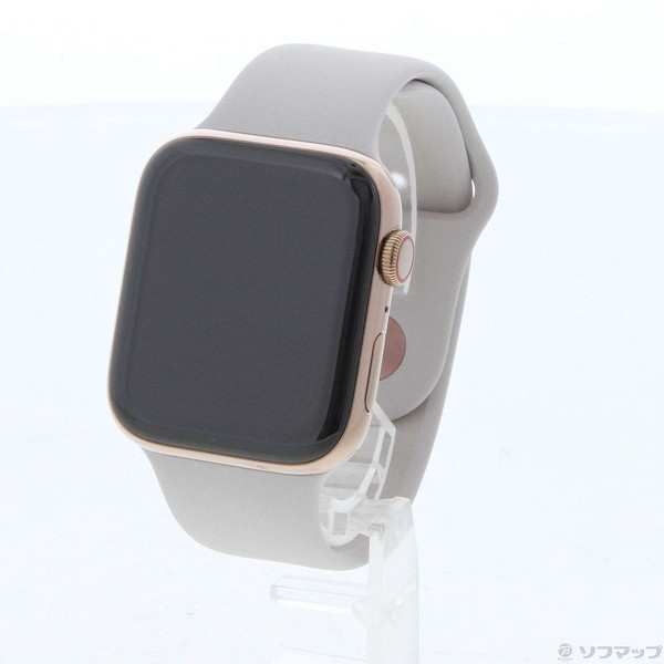 【中古】Apple(アップル) Apple Watch Series 4 GPS + Cellular 44mm ゴールドステンレススチールケース ストーンスポーツバンド 【258-ud】