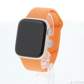 【中古】Apple(アップル) Apple Watch Series 8 GPS 45mm スターライトアルミニウムケース ブライトオレンジスポーツバンド 【344-ud】