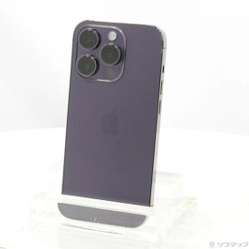 【中古】Apple(アップル) iPhone14 Pro 128GB ディープパープル MQ0F3J／A SIMフリー 【262-ud】