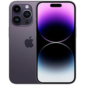 【中古】Apple(アップル) iPhone14 Pro 128GB ディープパープル MQ0F3J／A SIMフリー 【297-ud】