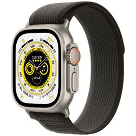【中古】Apple(アップル) Apple Watch Ultra GPS + Cellular 49mm チタニウムケース ブラック／グレイトレイルループ 【258-ud】