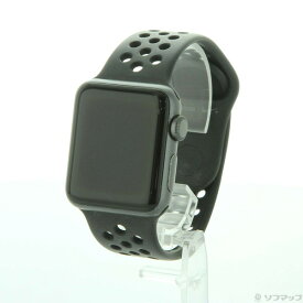 【中古】Apple(アップル) Apple Watch Series 3 Nike+ GPS 38mm スペースグレイアルミニウムケース アンスラサイト／ブラックNikeスポーツバンド 【297-ud】