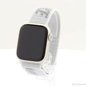 【中古】Apple(アップル) Apple Watch Series 7 Nike GPS 41mm スターライトアルミニウムケース サミットホワイトNikeスポーツループ 【349-ud】