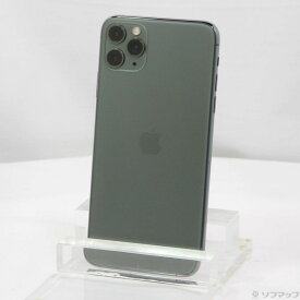 【中古】Apple(アップル) iPhone11 Pro Max 64GB ミッドナイトグリーン MWHH2J／A SIMフリー 【377-ud】