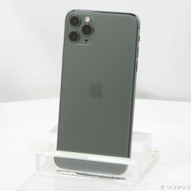 【中古】Apple(アップル) iPhone11 Pro Max 512GB ミッドナイトグリーン MWHR2J／A SIMフリー 【269-ud】